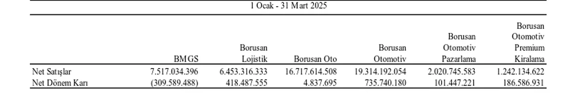 Özkaynak Yöntemiyle Değerlenen Yatırımlar - 2025